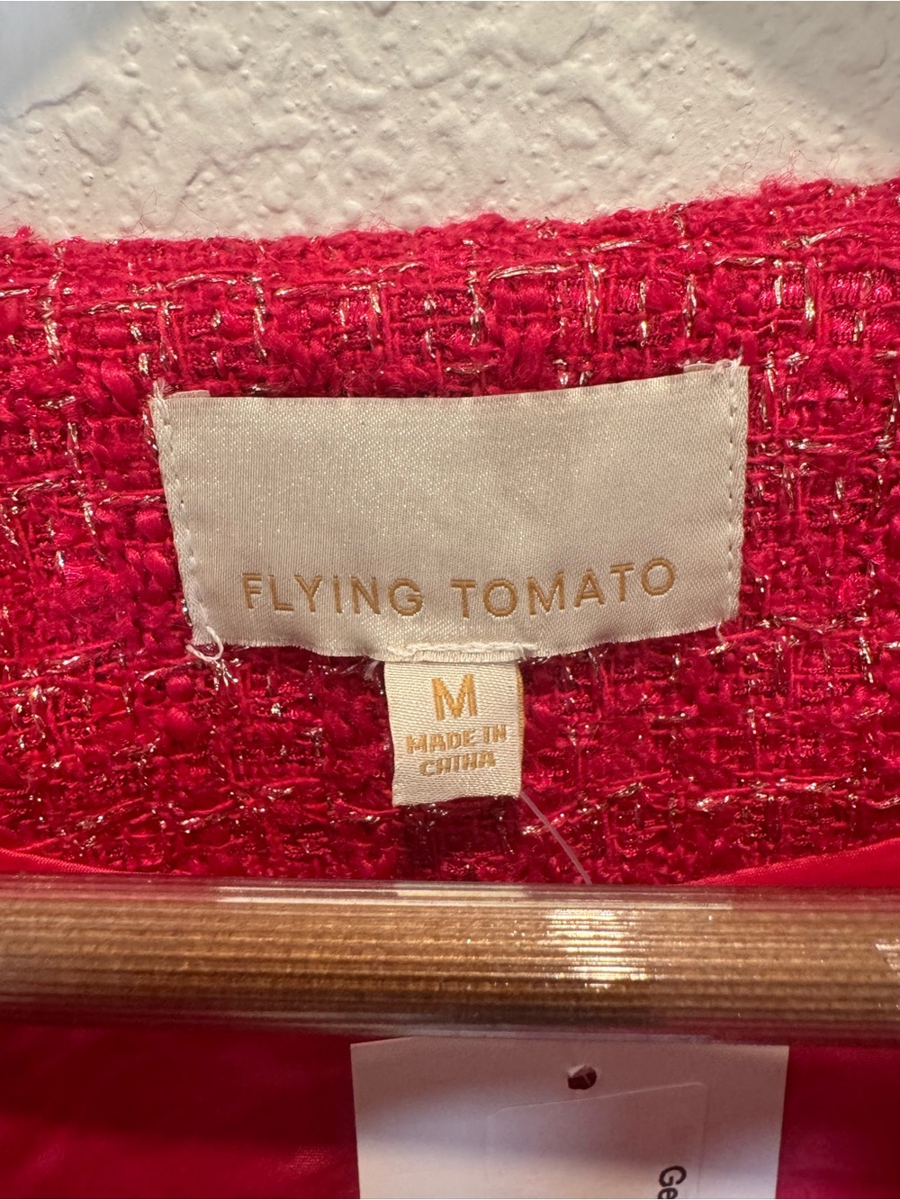 NWT! Flying Tomato Hot Pink Genevieve Tweed Cape - Picture 8 of 12